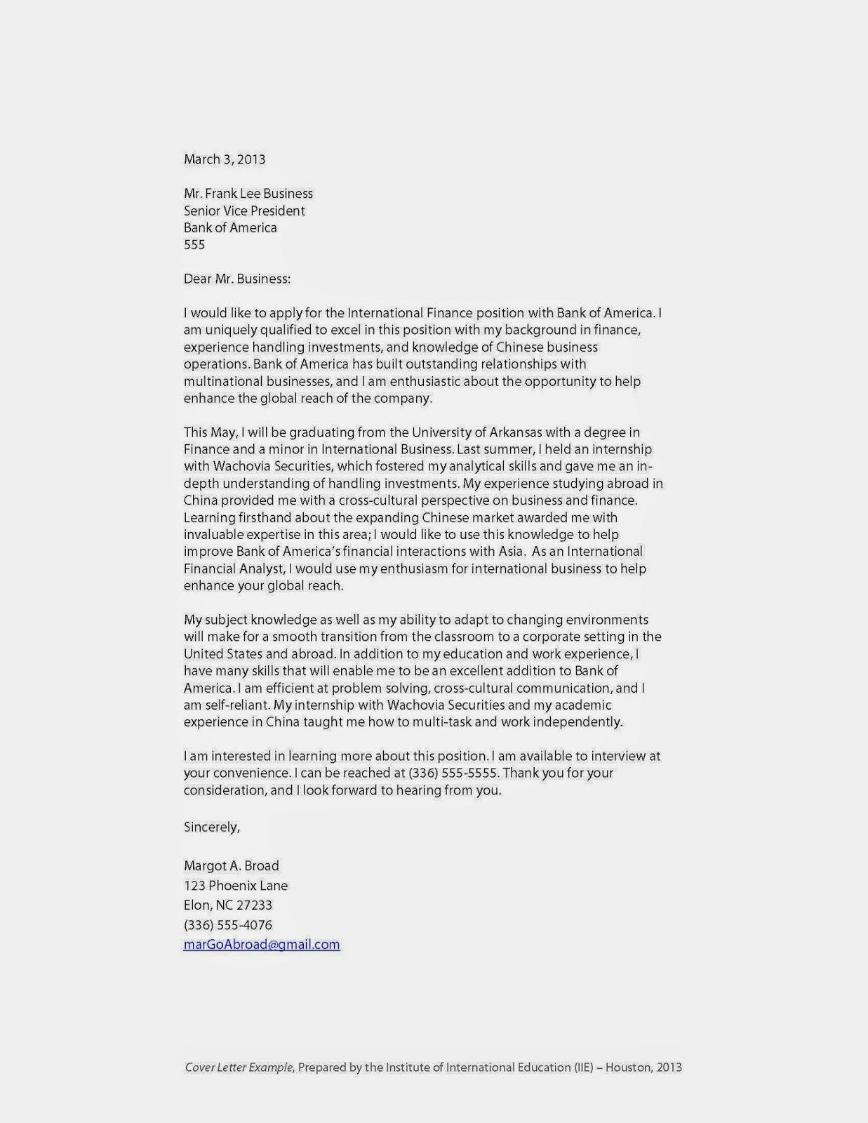 Intern architect cover letter examples